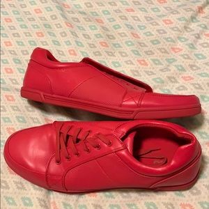 red sneakers